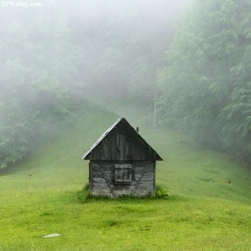 an old wooden cabin in the middle of a green field images by DPwalay