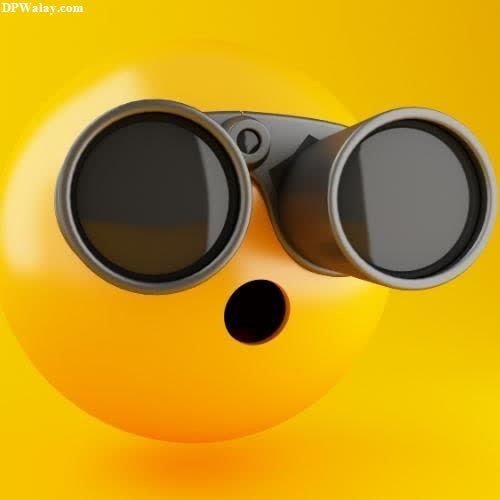 a yellow ball with two binoculars on it