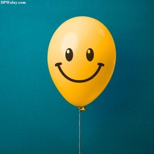 cool whatsapp dp - a yellow balloon with a smiley face on it