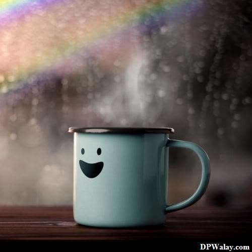 a rainbow in a cup cute profile dp for whatsapp