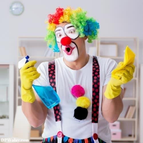 a man in clown makeup and clown costume