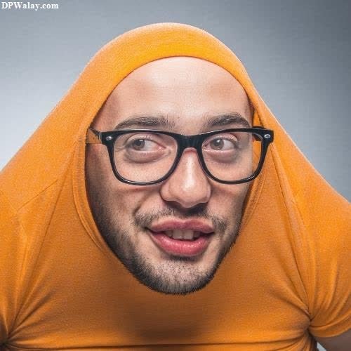 funny whatsapp dp - a man wearing a hoodie and glasses