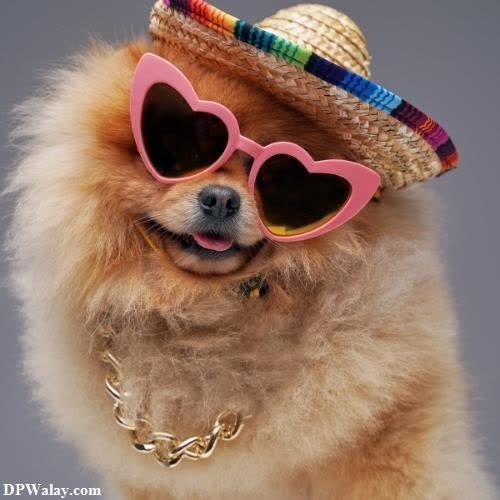 a dog wearing a hat and sunglasses images by DPwalay