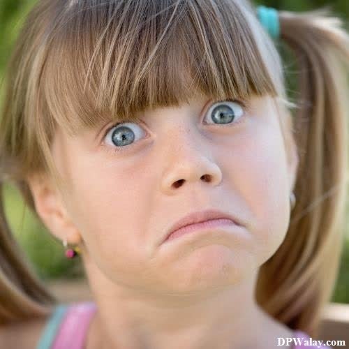 a young girl with a surprised look on her face funny dp 