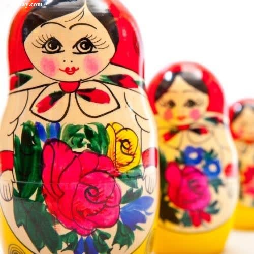 russian nesting dolls - set of 5 