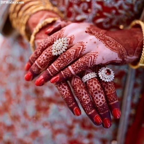 a bride's hands with henches and henches whatsapp cute dp images 