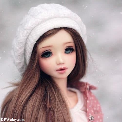 a doll with long brown hair wearing a white hat-uNLl barbie images for dp 