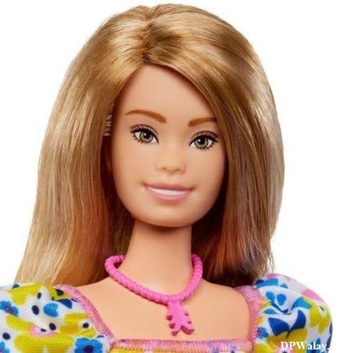 a barbie doll with blonde hair and a colorful sweater