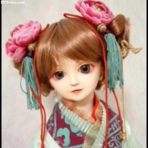 a doll with a flower in her hair barbie pics for dp