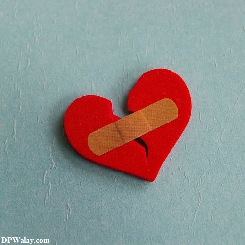 a red heart with a bandage on it-XK3Z breakup dp for whatsapp 