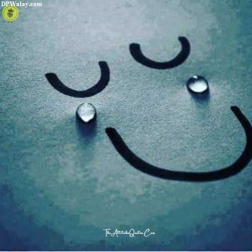 a smiley face with water droplets on it breakup dp whatsapp