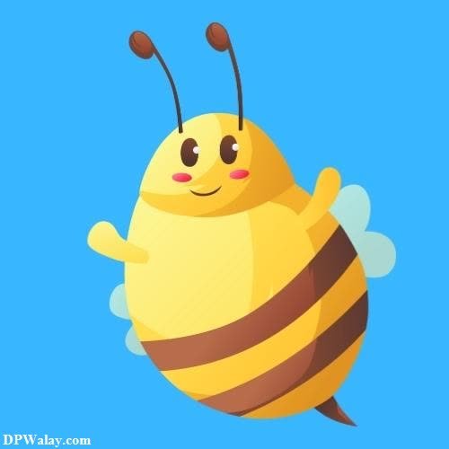 a bee with a smile on its face