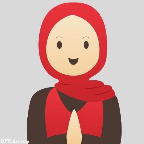 a woman wearing a red scarf and a black shirt images by DPwalay