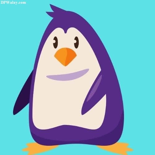 a penguin with a blue background and a quote that says, ` ` ` ` ` ` ` cute cartoon images for dp