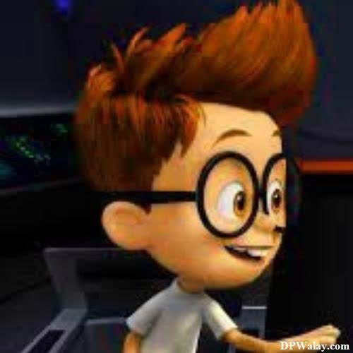 a cartoon character with glasses and a white shirt cute cartoon pictures for dp