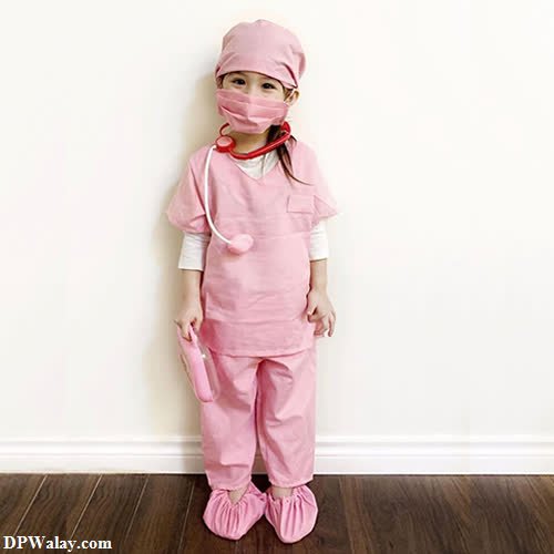a little girl wearing a pink outfit and a pink hat images by DPwalay