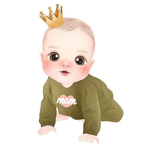 a baby wearing a crown on his head 