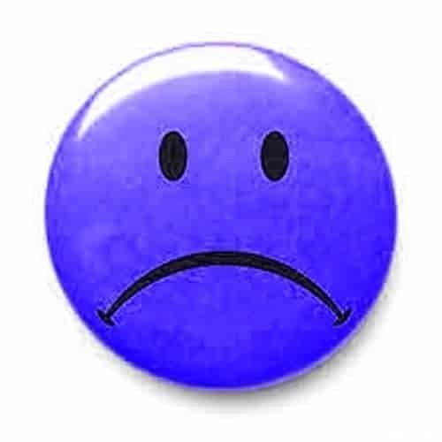 a purple button with a sad face depressing sad emoji dp 