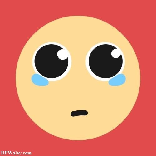 sad dp emoji - a cartoon face with a sad expression-i7lE