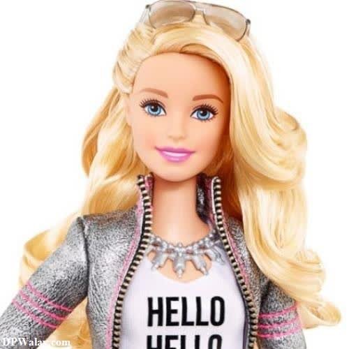 a barbie doll with blonde hair and sunglasses