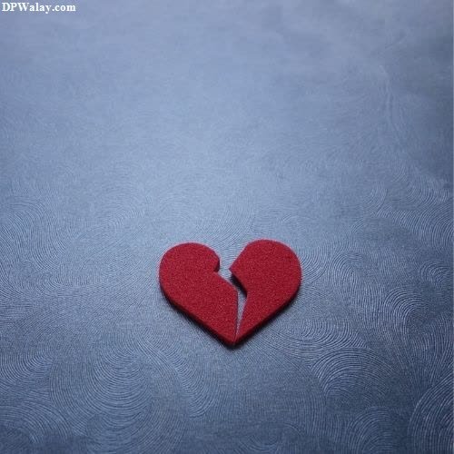 a red heart with a broken hole in the middle-Pri1 dp broken