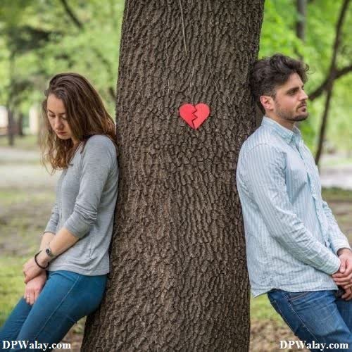 a couple sitting on a tree in the park