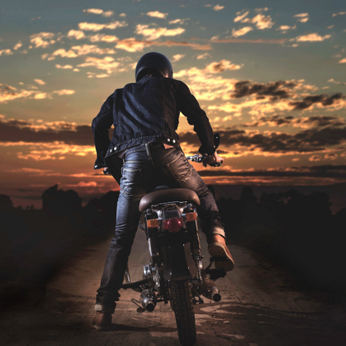 a man riding a motorcycle dp ke liye picture 