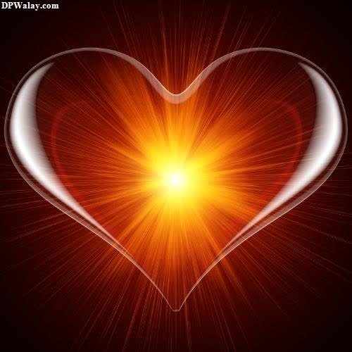 a heart with rays