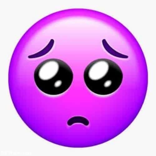 a purple smiley face with a sad expression images by DPwalay