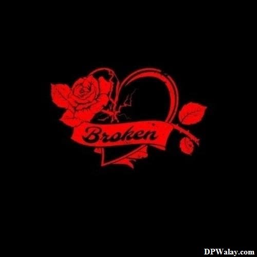 a black background with a red rose and a heart l hate love dp