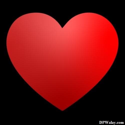 a red heart on a black background love emoji dp for whatsapp 