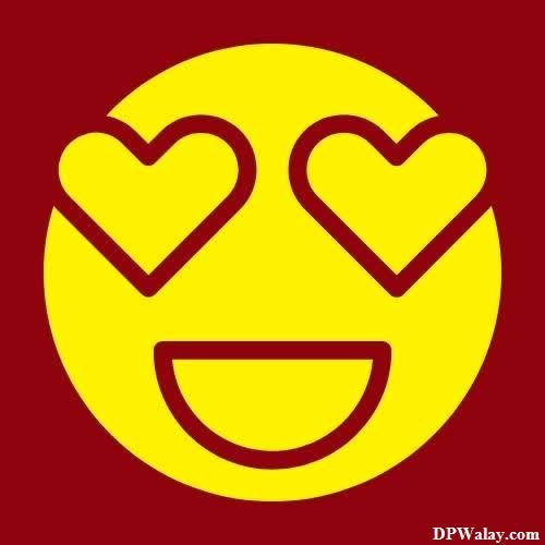 a smiley face with hearts in the middle-yv4a love emoji dp for whatsapp 