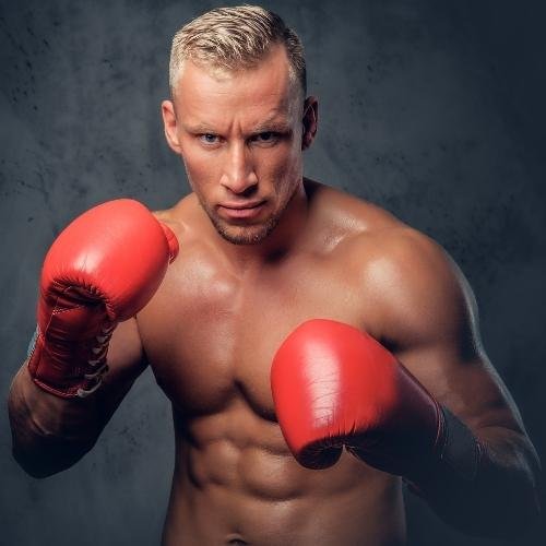 a man in boxing gloves 