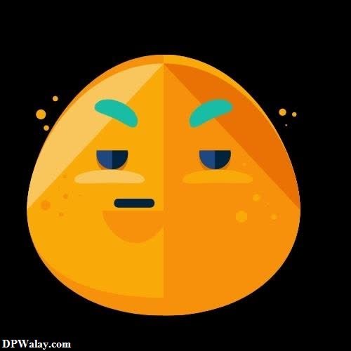 an orange with a sad face 
