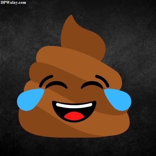 a poo crying with a smile mood off emoji 