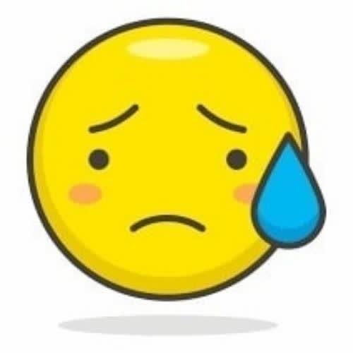 a sad yellow smiley face with tears mood off whatsapp dp 