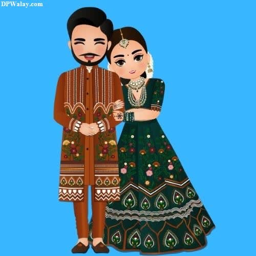 a couple in traditional indian dress most beautiful dp for whatsapp