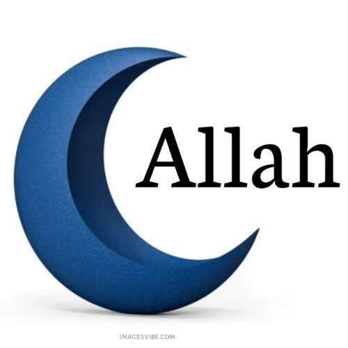 a crescent with the word allah in it muslim dp for whatsapp 