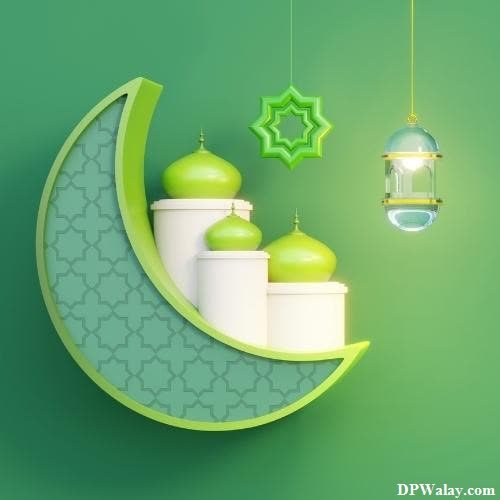 islamic whatsapp dp - a crescent with a crescent and a crescent hanging from the ceiling