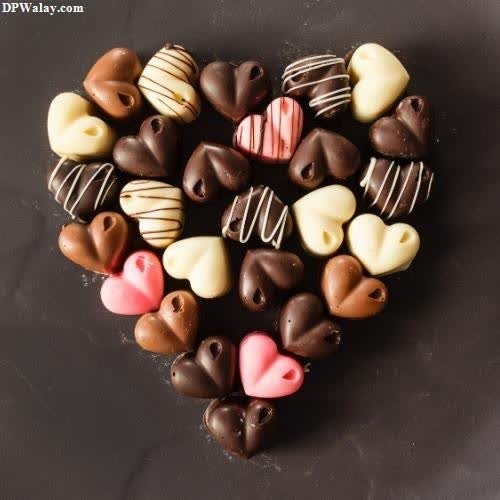 chocolate covered heart shaped chocolates