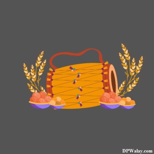 punjabi dp - a basket with wheat and a bag of bread