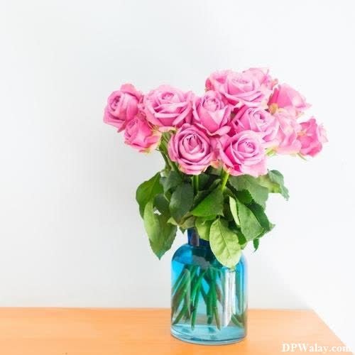a vase with pink roses in it-jpVa 