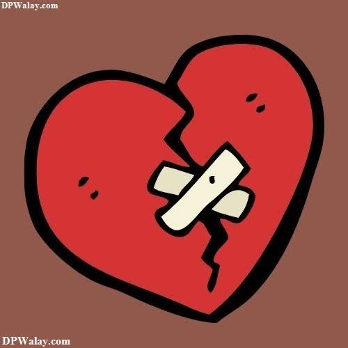 a broken heart with a piece missing-BlSp sad dp of girl