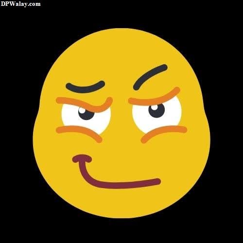 emoji dp - a yellow smiley face with a frown on it-vESp