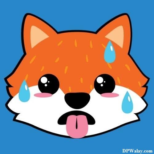 a cartoon fox with tears on its face images by DPwalay