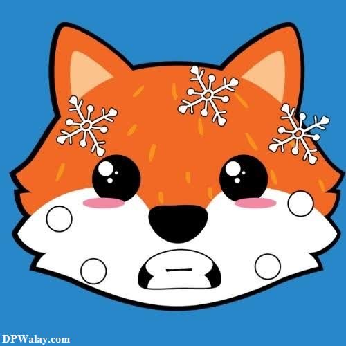 a cartoon fox with a sad expression sad whatsapp dp emoji 