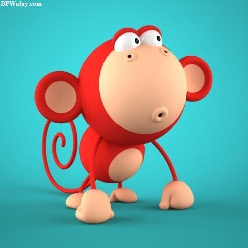 a cartoon monkey with a big nose and a big nose unik dp 