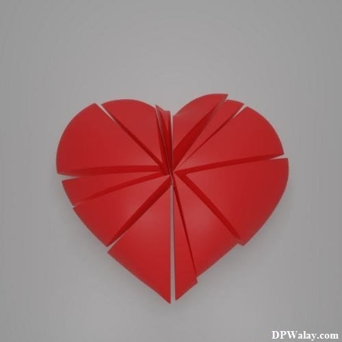 a heart shaped piece of paper with a hole cut in it whatsapp breakup dp