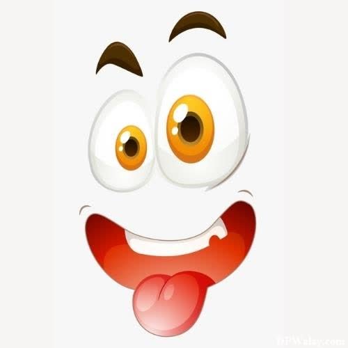 cartoon dp for whatsapp - a cartoon face with a tongue and a big smile