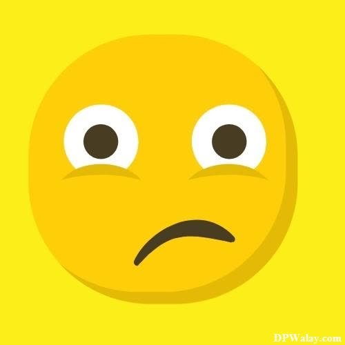 a yellow smiley face with a sad expression-ZDtH whatsapp sad emoji dp